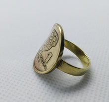 Load image into Gallery viewer, Greek Drachma Owl Coin Brass Ring
