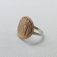 Load image into Gallery viewer, New Zealand Fern Leaf Coin Sterling Silver Ring
