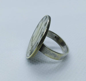 Chinese Sail Boat Coin Sterling Silver Ring