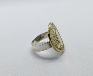 Egyptian Coin Sterling Silver Ring