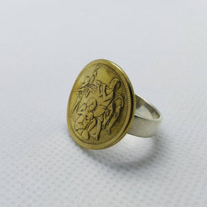 Egyptian Coin Sterling Silver Ring