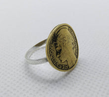 Load image into Gallery viewer, French 50 Centimes Coin Sterling Silver Ring
