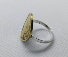 Load image into Gallery viewer, French 50 Centimes Coin Sterling Silver Ring
