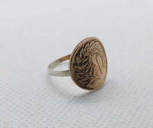 Load image into Gallery viewer, New Zealand Fern Leaf Coin Sterling Silver Ring
