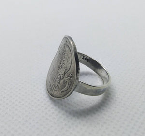 Belgian Coin Sterling Silver Ring