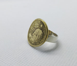 Egyptian Coin Sterling Silver Ring