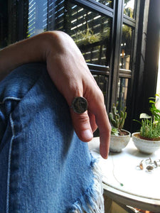 French La Semeuse Coin Sterling Silver Ring