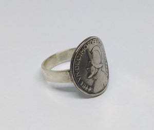 Panamanian Balboa Coin Sterling Silver Ring