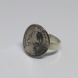 Panamanian Balboa Coin Sterling Silver Ring