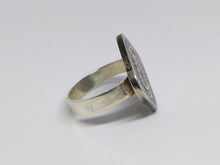 Load image into Gallery viewer, Curacao Square Flower Coin Sterling Silver Ring
