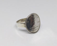 Load image into Gallery viewer, Canadian Sail Boat Coin Sterling Silver Ring
