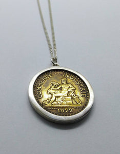 Coin Necklace, Mercury God Of Commerce French