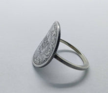 Load image into Gallery viewer, British India Silver Rupee Coin Sterling Silver Ring
