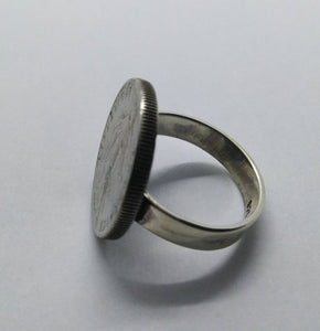 French La Semeuse Coin Sterling Silver Ring