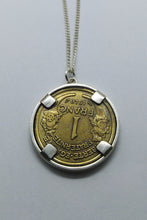 Load image into Gallery viewer, Sterling Silver Necklace, French Franc Marianne Coin
