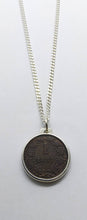 Load image into Gallery viewer, Austrian 1881 Kreuzer Coin Sterling Silver Necklace
