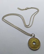 Load image into Gallery viewer, Japanese 5 Yen Coin Sterling Silver Necklace
