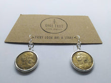 Load image into Gallery viewer, French Marianne Coin Sterling Silver Drop Hanging Earrings
