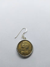 Load image into Gallery viewer, French Marianne Coin Sterling Silver Drop Hanging Earrings
