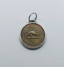 Load image into Gallery viewer, Ethiopian Lion Of Judah Haile Selassie Coin Sterling Silver Necklace
